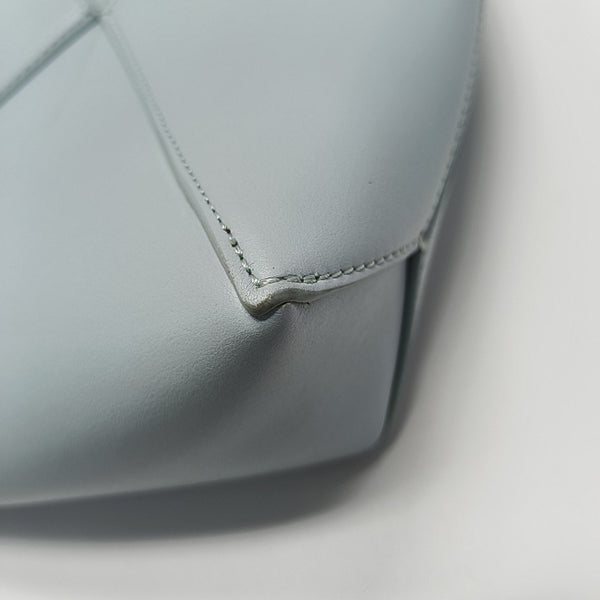 Puzzle Fold Mini Calfskin Blue