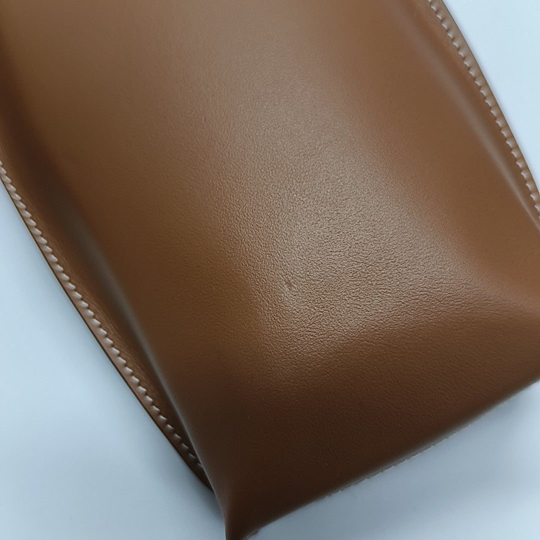 Calfskin Shoulder Bag Brown