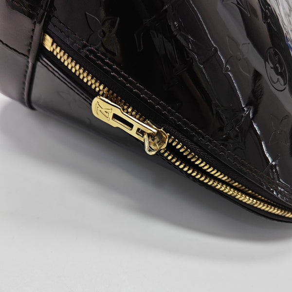 ALMA PM Monogram Patent Leather Brown