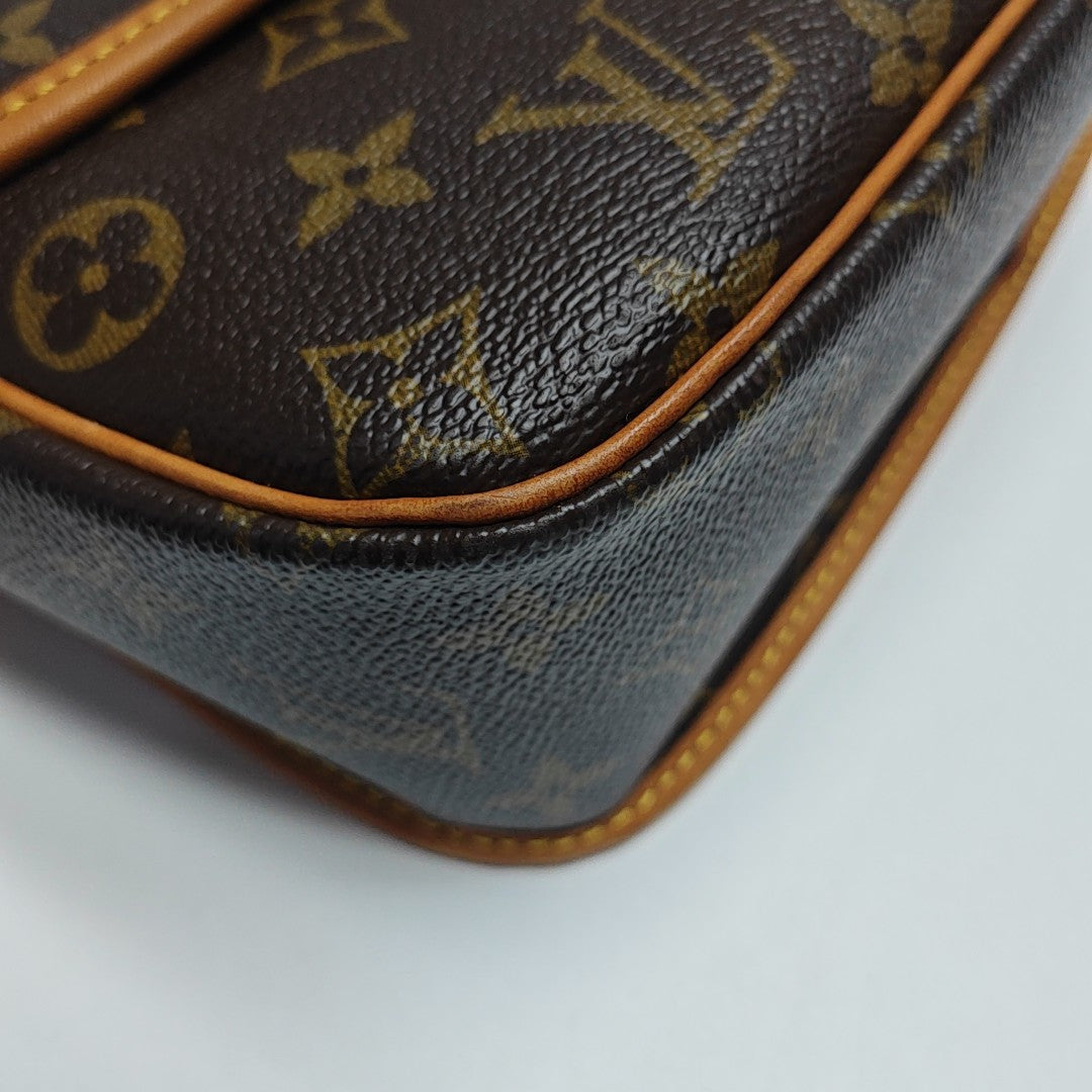 SOLOGNE PM Monogram Coated Canvas Brown