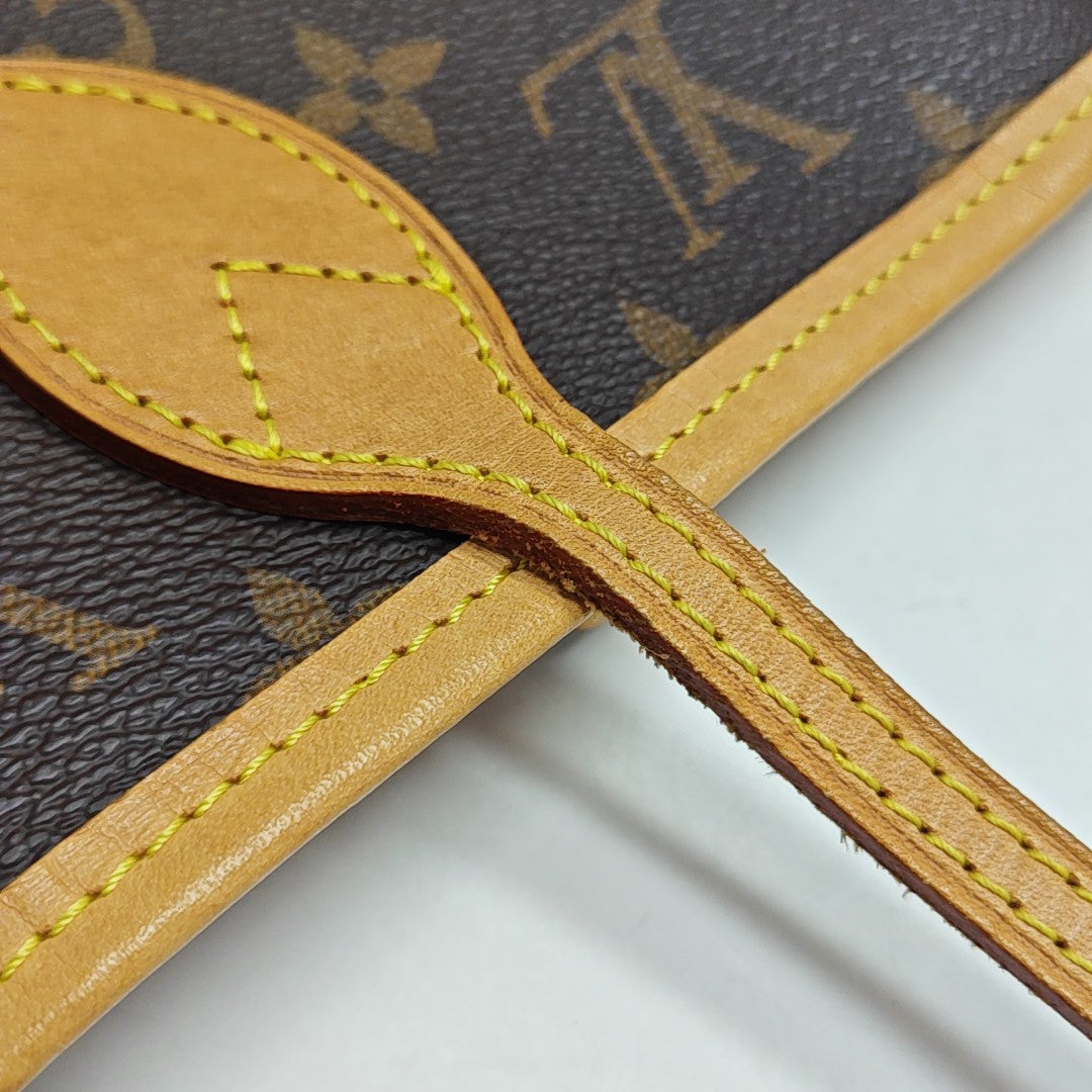 NEVERFULL MM Monogram Coated Canvas Brown
