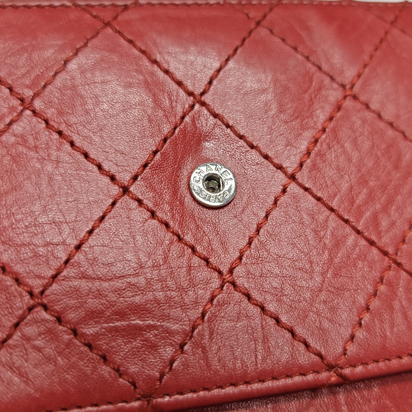 2.55 WOC Quilted Calfskin Red