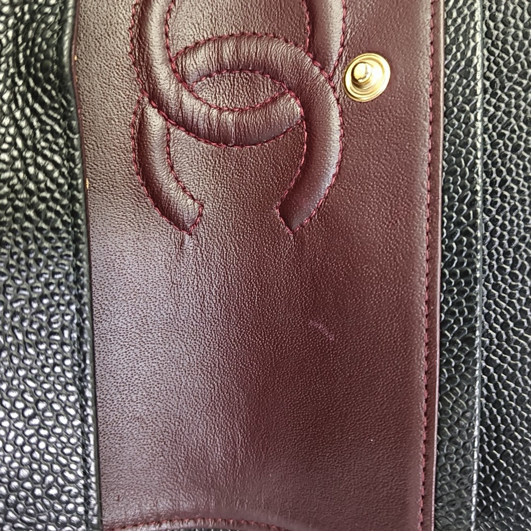 CLASSIC FLAP Small Quilted Grained Calfskin Black