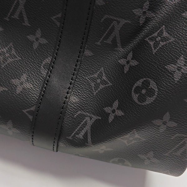 KEEPALL 35 Monogram Coated Canvas Black