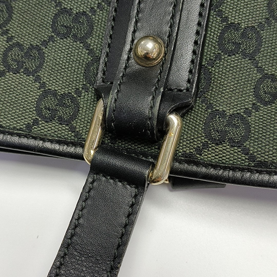 Monogram Canvas Tote Bag Green
