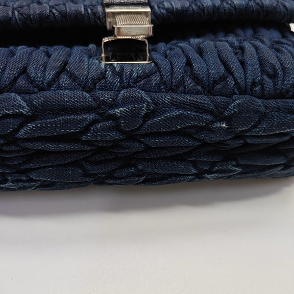 Crystal Quilted Fabric Blue