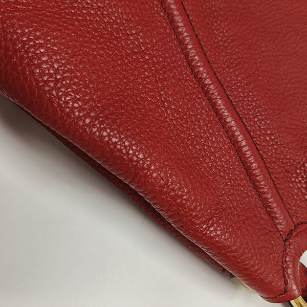 Calfskin Top Handle Bag Red