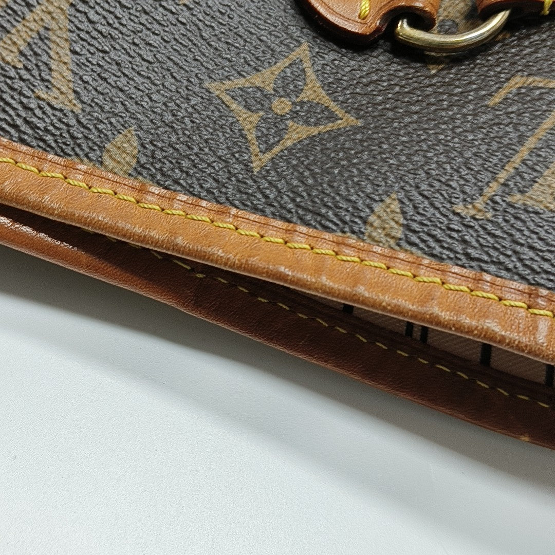 NEVERFULL MM Monogram Coated Canvas Brown