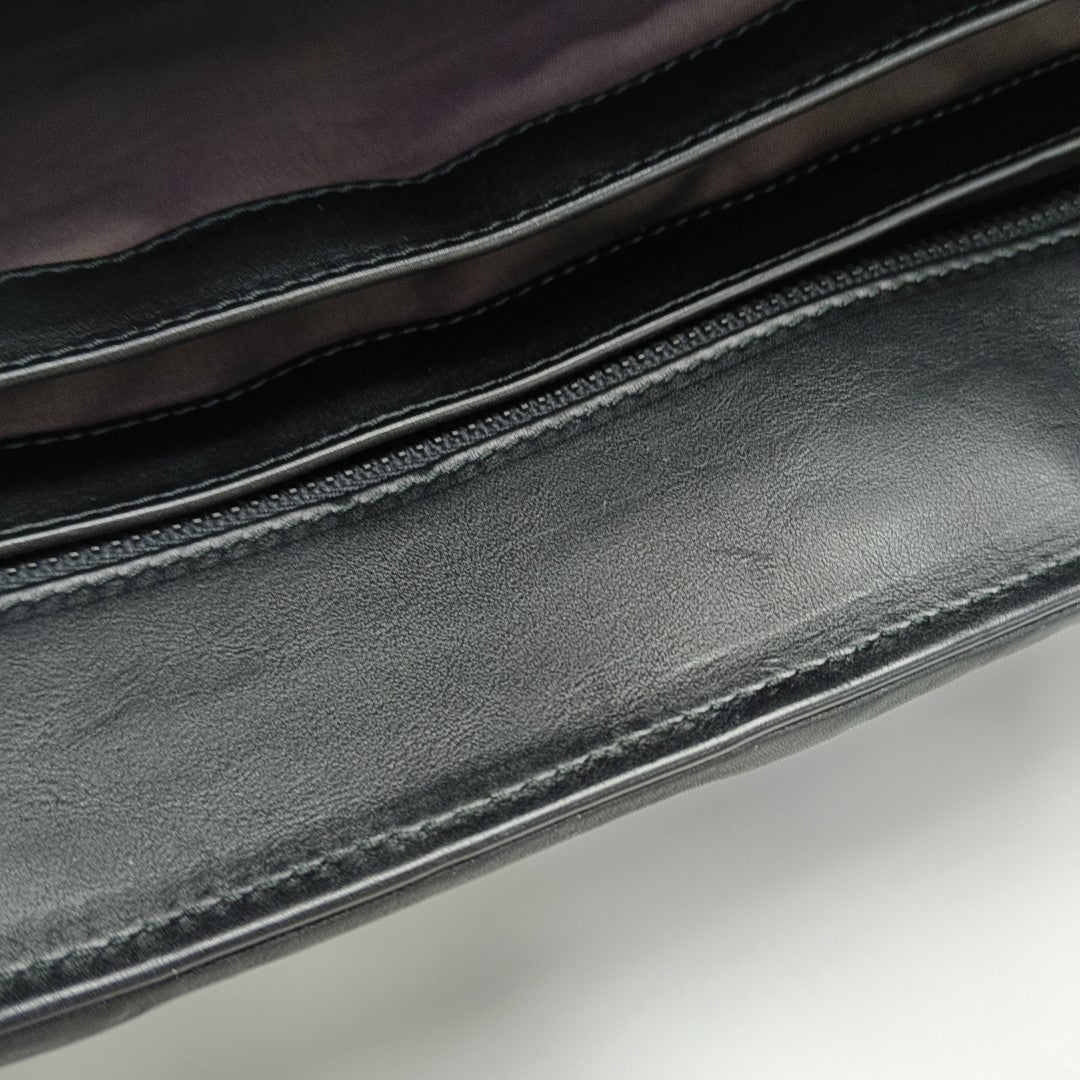Calfskin Shoulder Bag Black