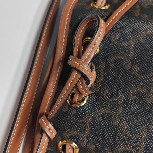 TRIOMPHE CANVAS Small Coated Canvas Brown