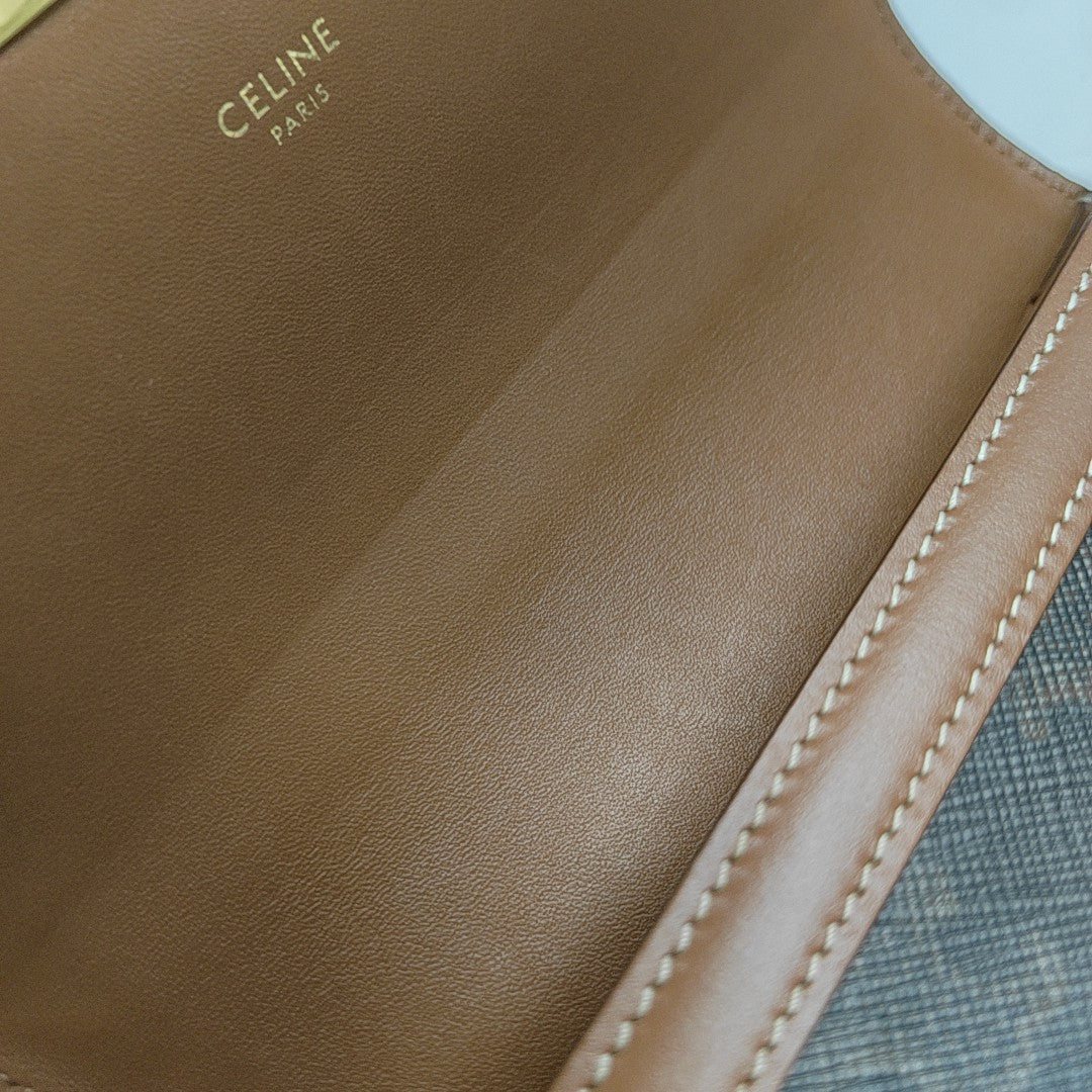 TRIOMPHE Small Coated Canvas Brown