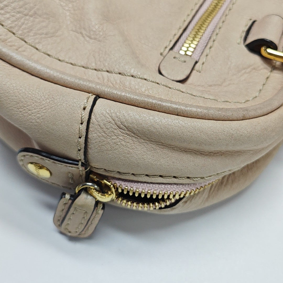 Calfskin Top Handle Bag Pink