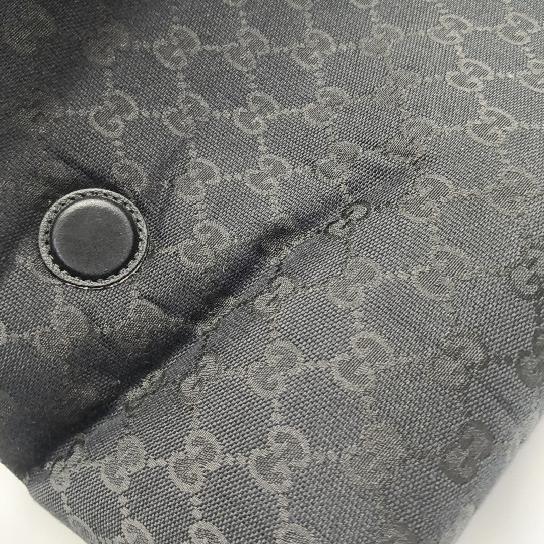 Monogram Coated Canvas Shoulder Bag Black