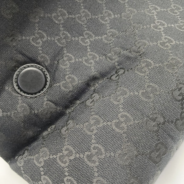 Monogram Coated Canvas Shoulder Bag Black