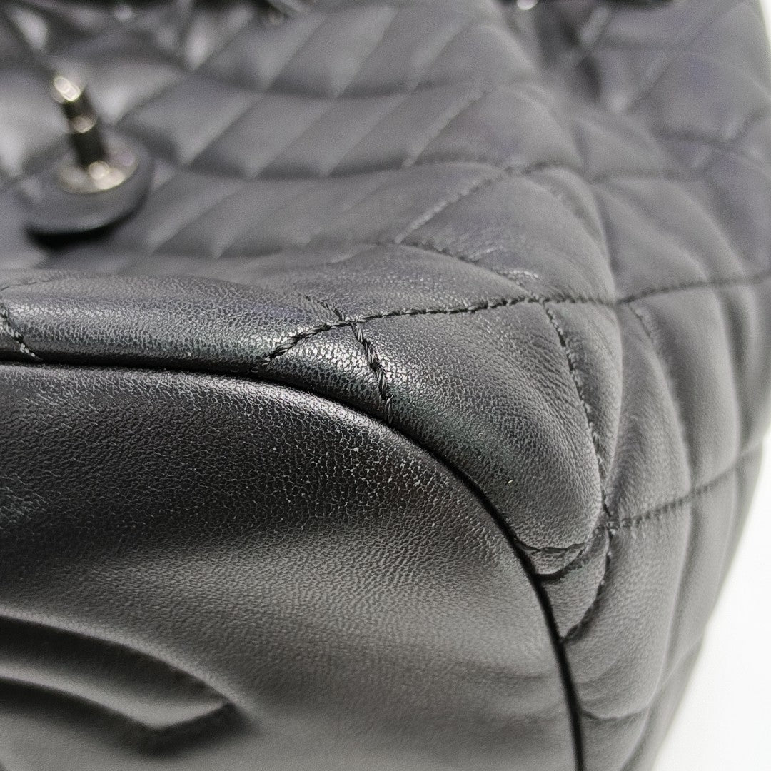 Quilted Lambskin Backpack Black