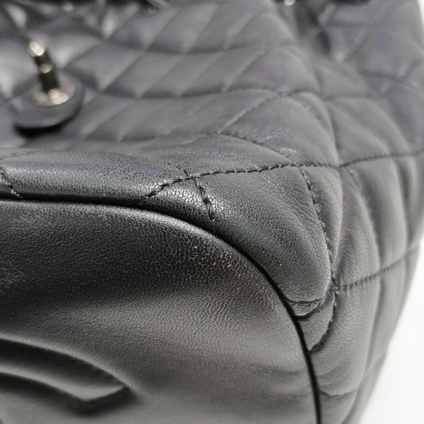 Quilted Lambskin Backpack Black
