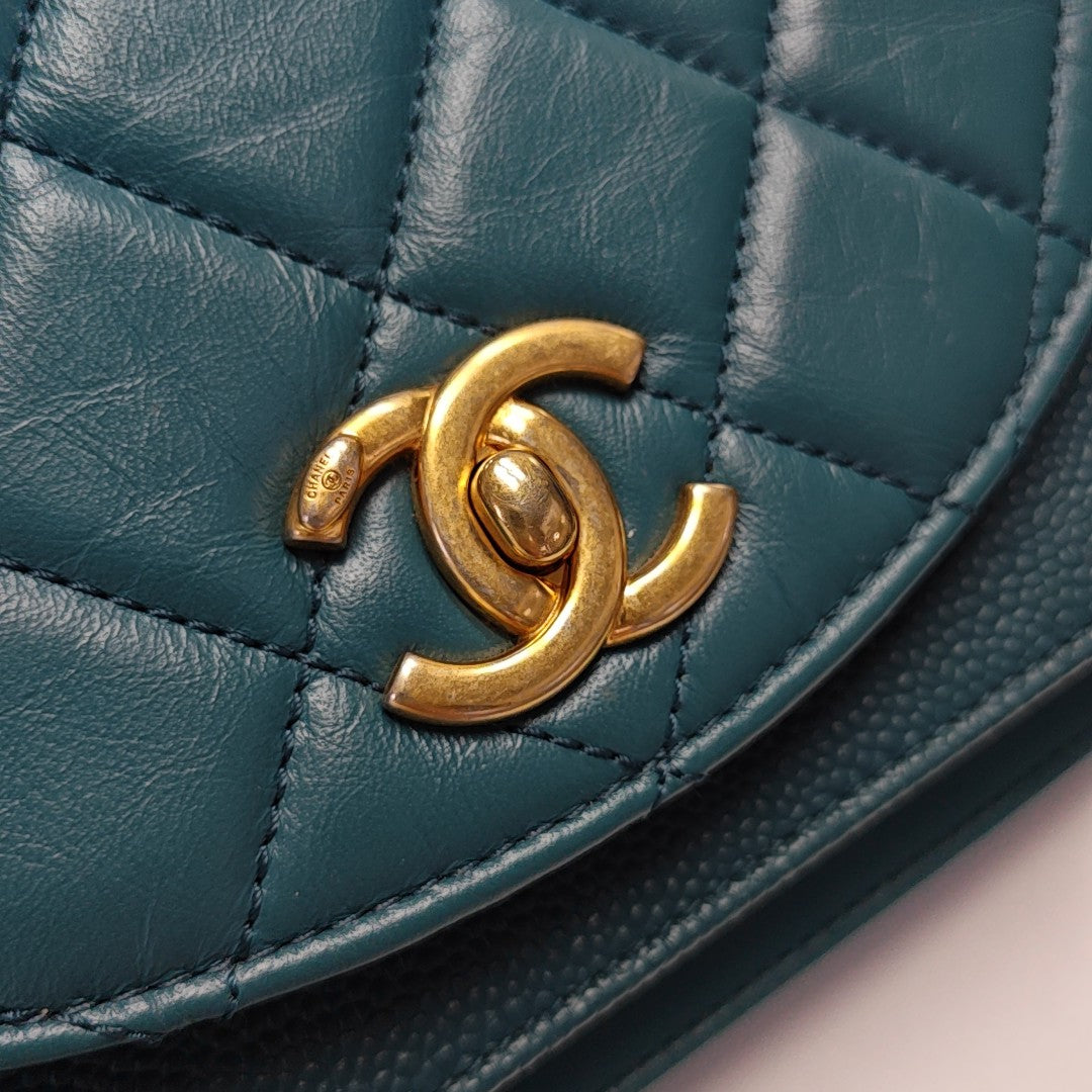 Quilted Calfskin Blue