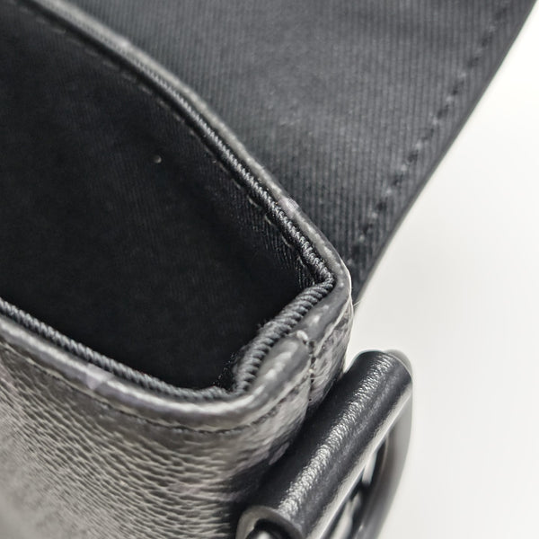 SAUMUR Monogram Coated Canvas Black