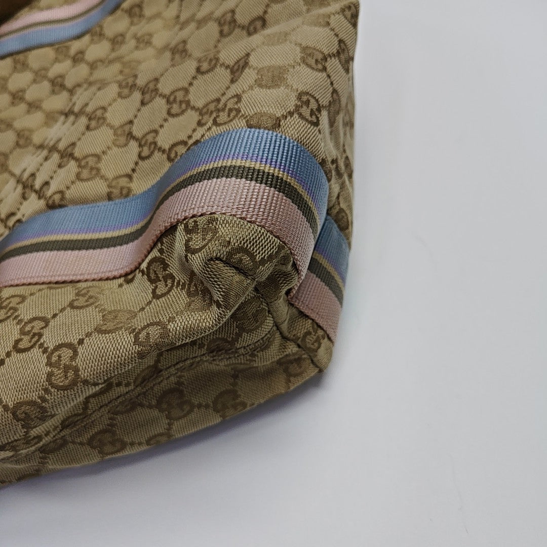 Monogram Canvas Tote Bag Beige