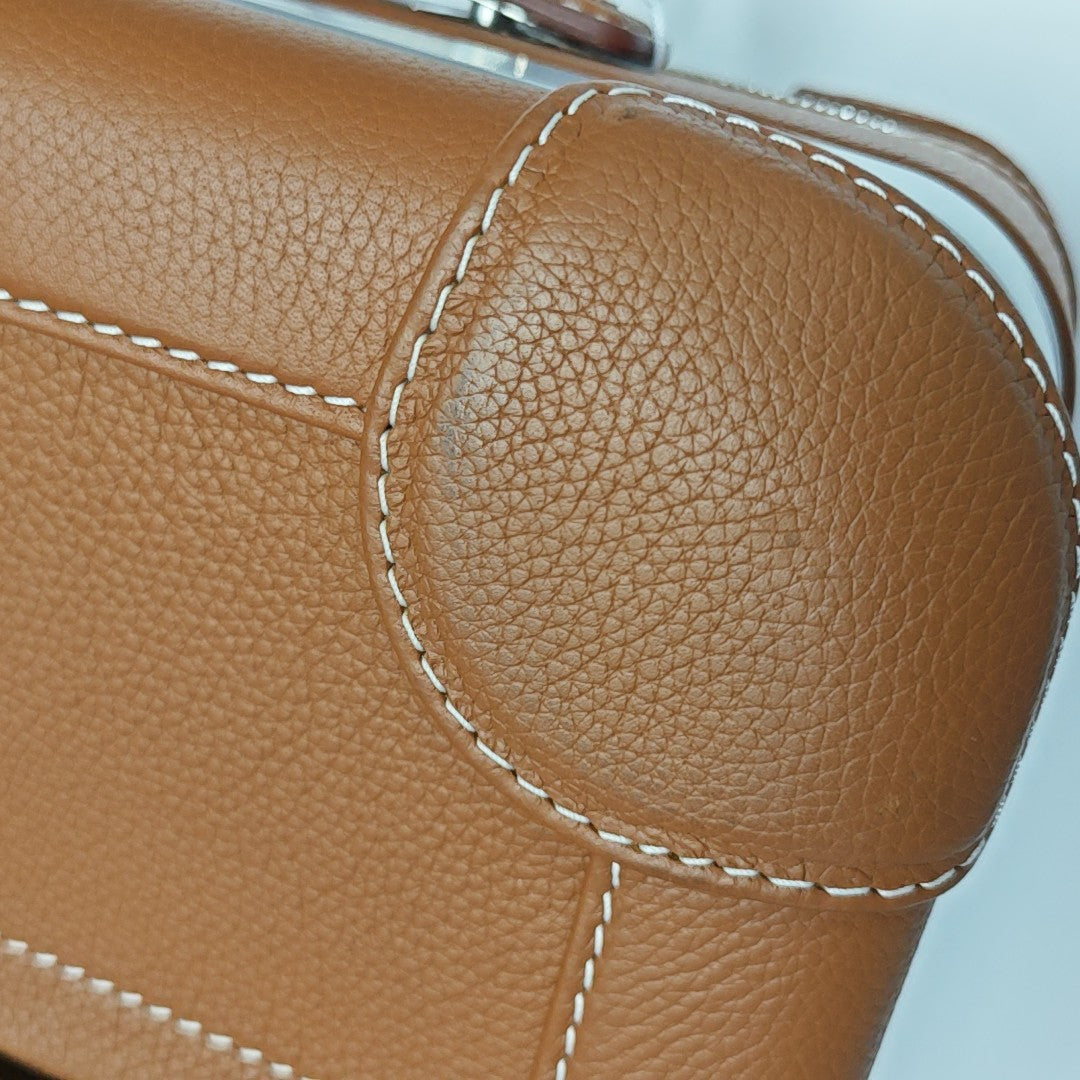 Calfskin Luggage Brown
