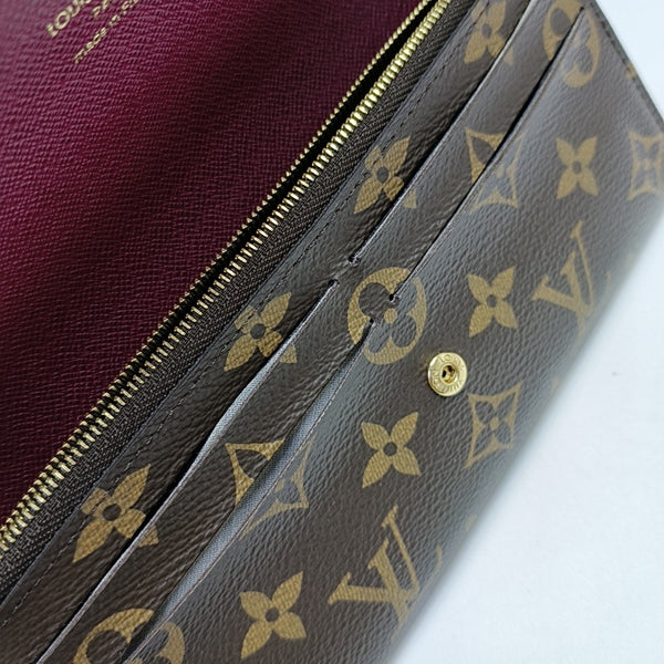 EMILIE Monogram Coated Canvas Brown Wallet