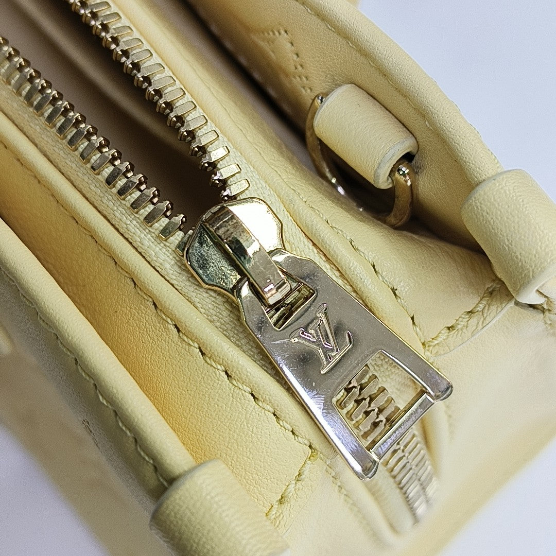 ONTHEGO EAST WEST PM Monogram Calfskin Yellow