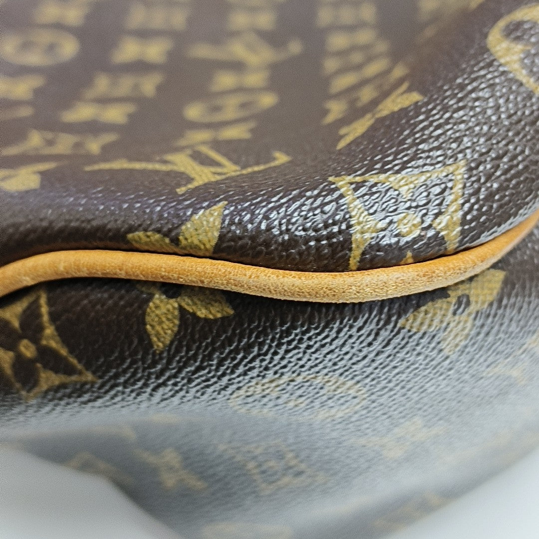 Monogram Coated Canvas Top Handle Bag Brown