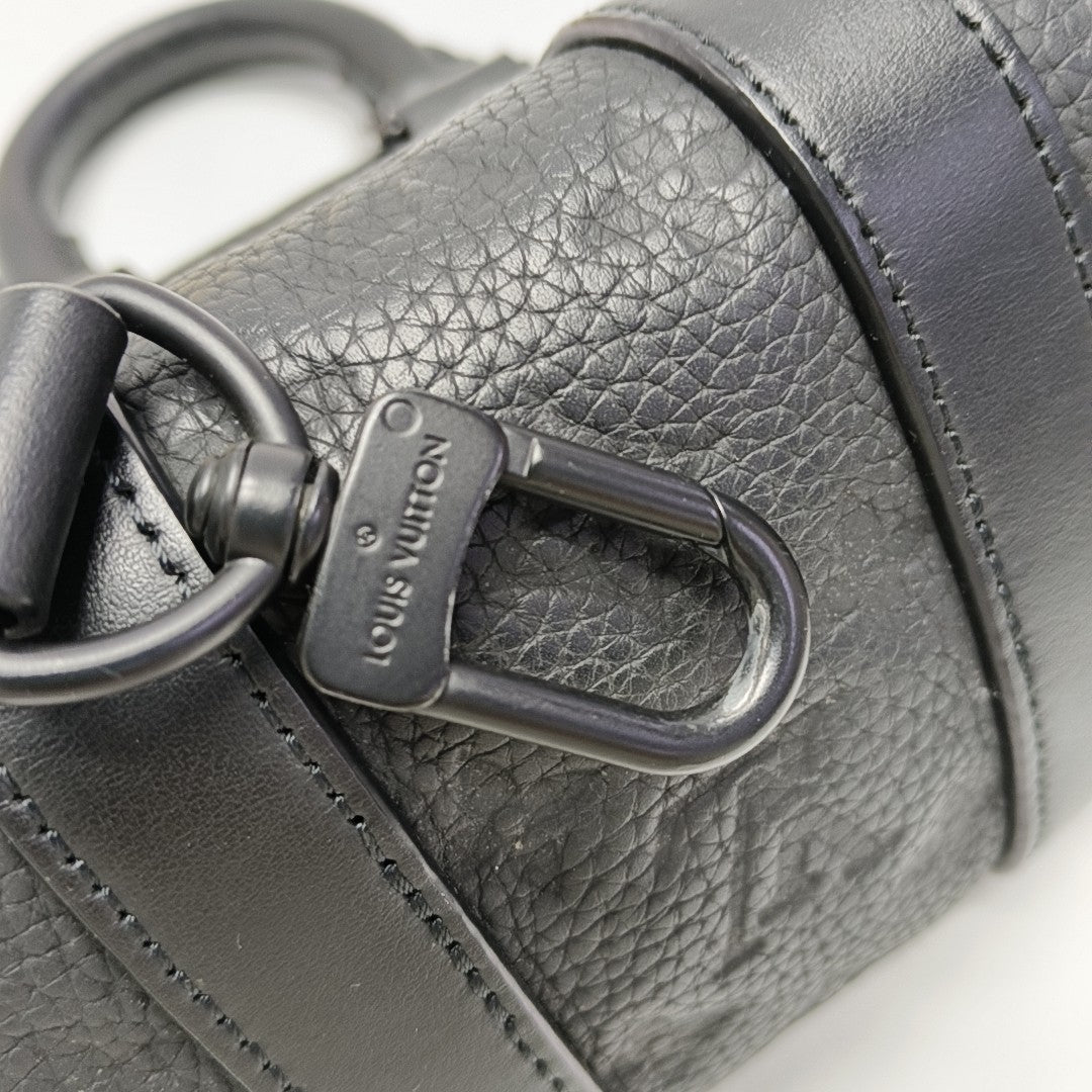 KEEPALL 25 Monogram Calfskin Black