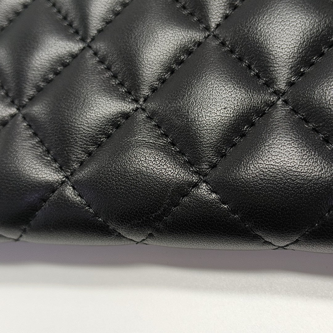 CLASSIC FLAP Mini Quilted Lambskin Black Wallet