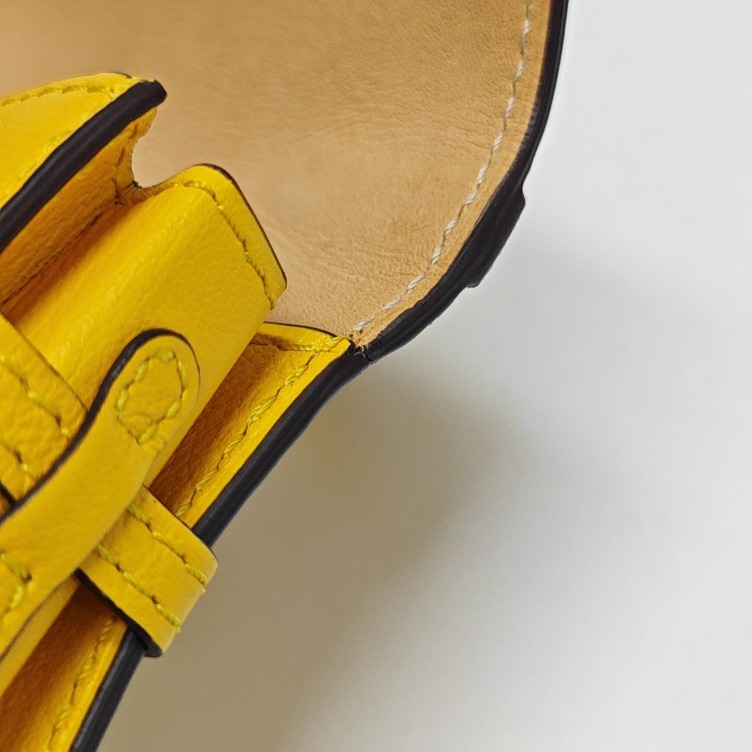 Tempête Leather Yellow Coin Purse