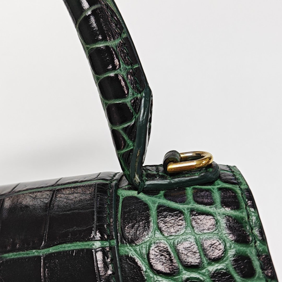 Hourglass S Calfskin Green
