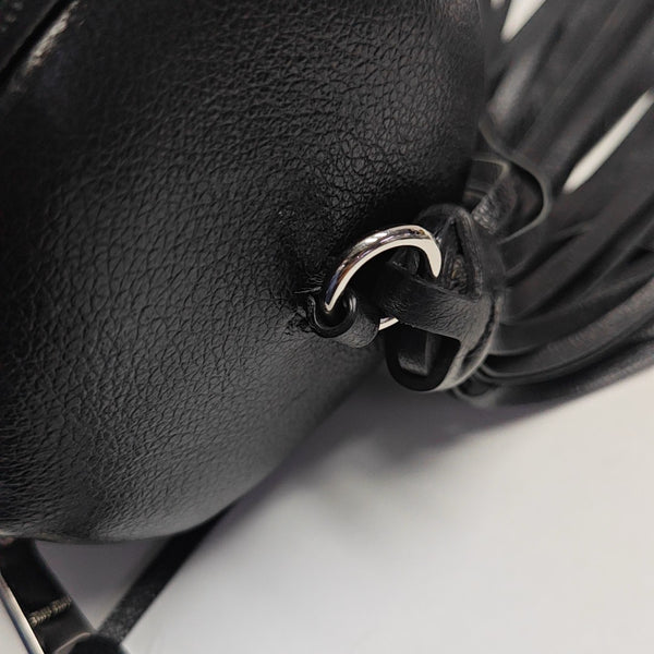 Calfskin Top Handle Bag Black