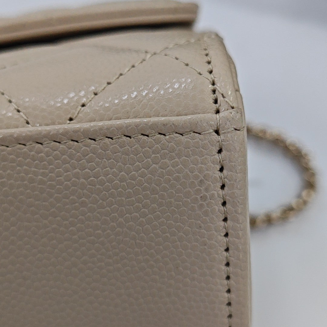KELLY Quilted Calfskin Beige