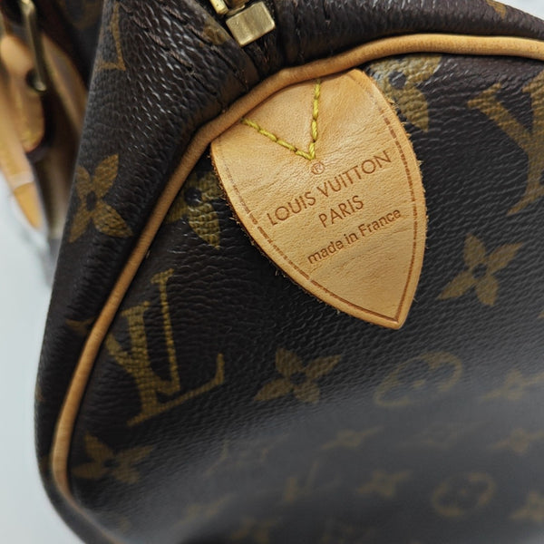 SPEEDY 30 Monogram Coated Canvas Brown