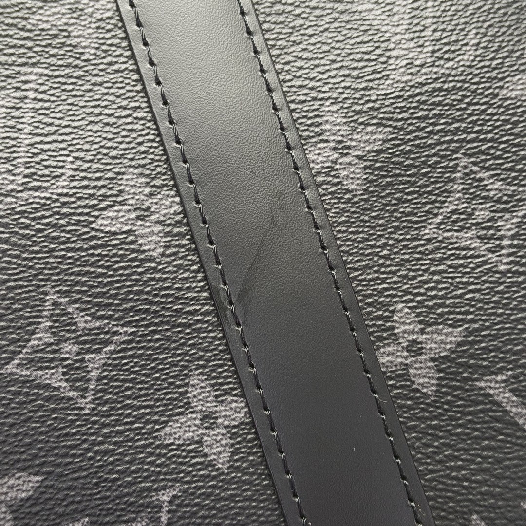 KEEPALL 45 Monogram Coated Canvas Black