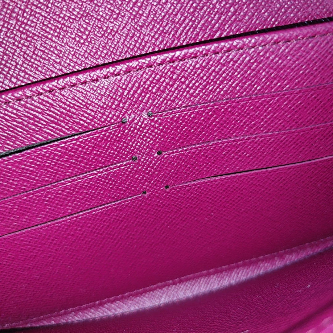 SARAH Monogram Coated Canvas Brown Wallet