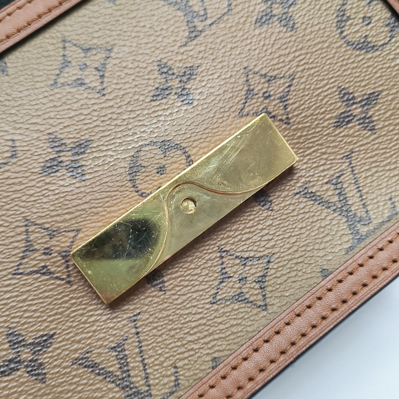 DAUPHINE Mini Monogram Coated Canvas Brown