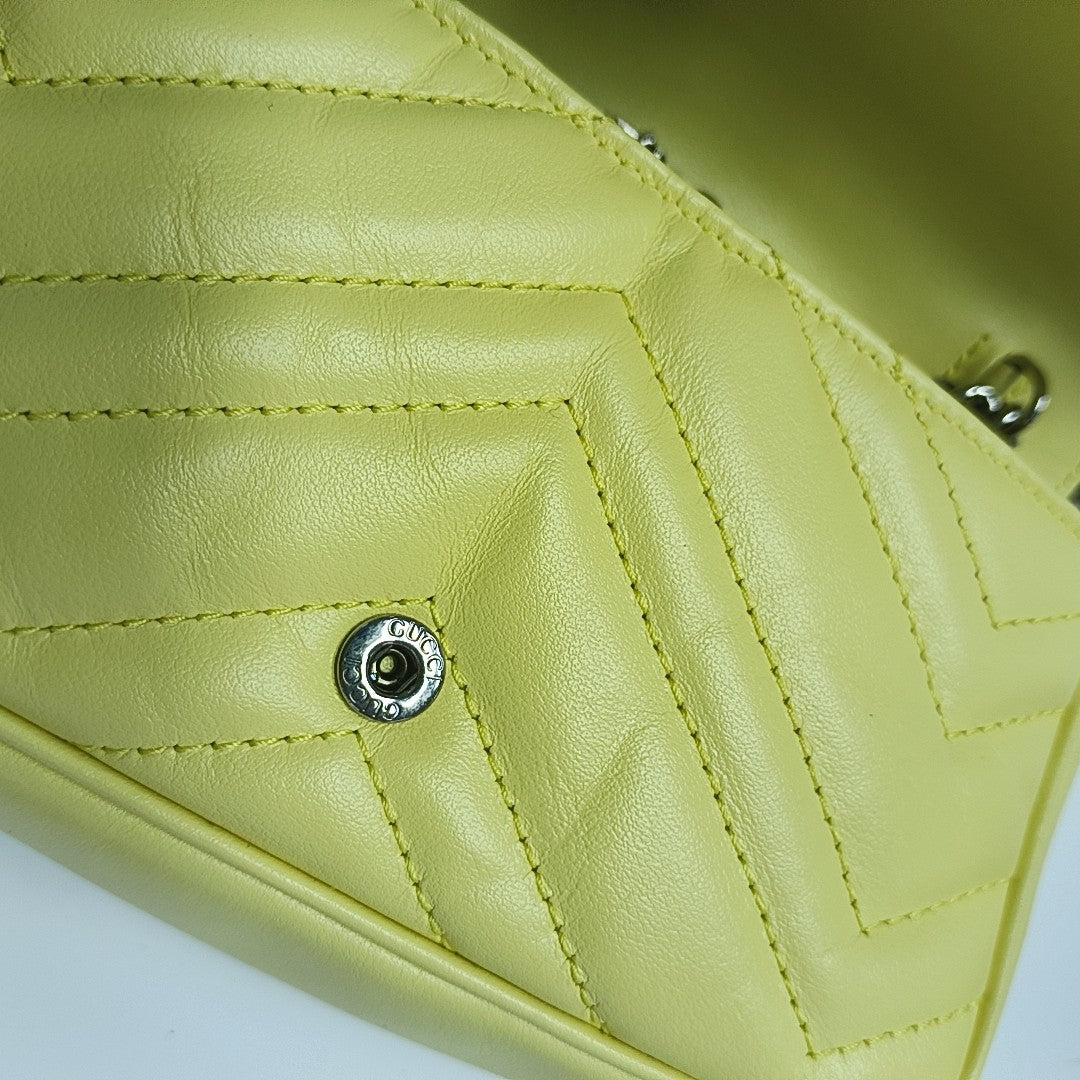 GG Marmont Mini Quilted Calfskin Yellow