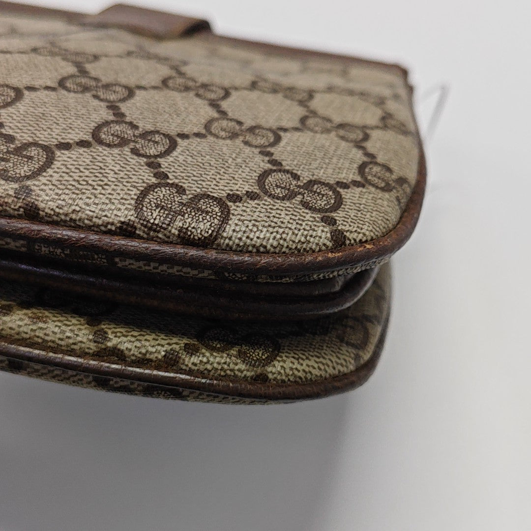 Monogram Coated Canvas Shoulder Bag Beige