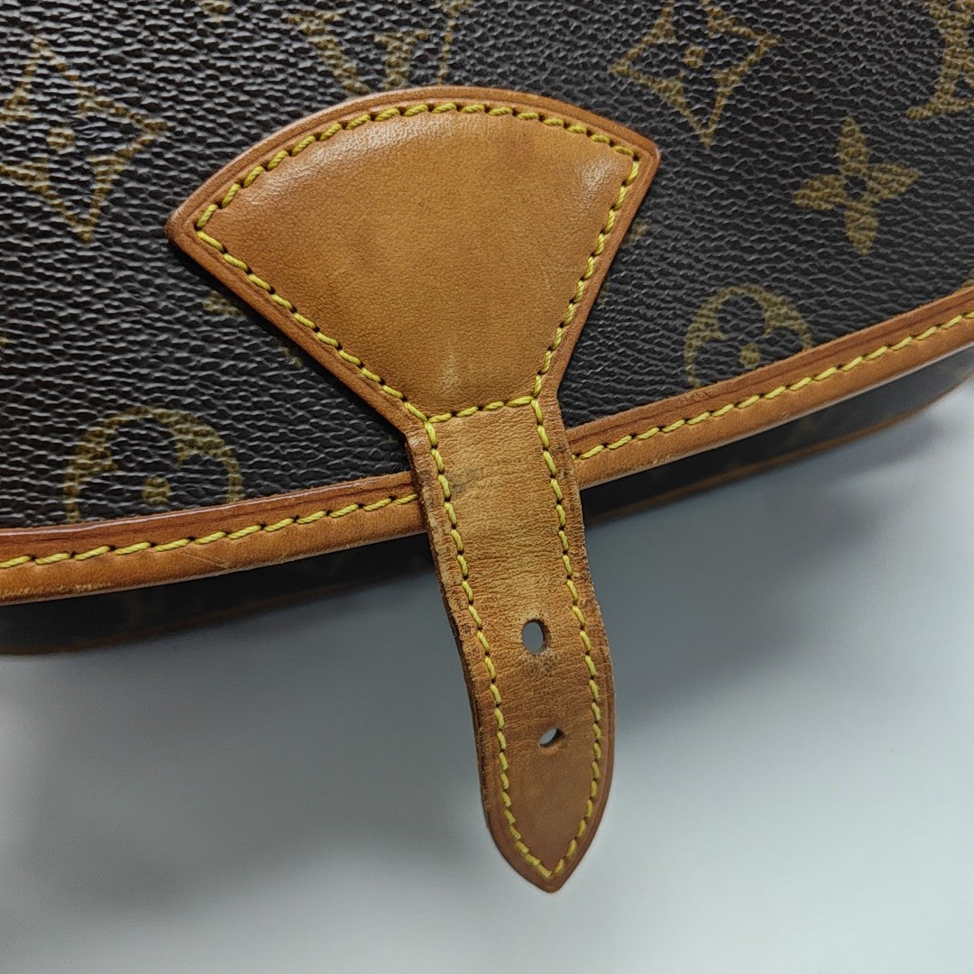 SOLOGNE PM Monogram Coated Canvas Brown