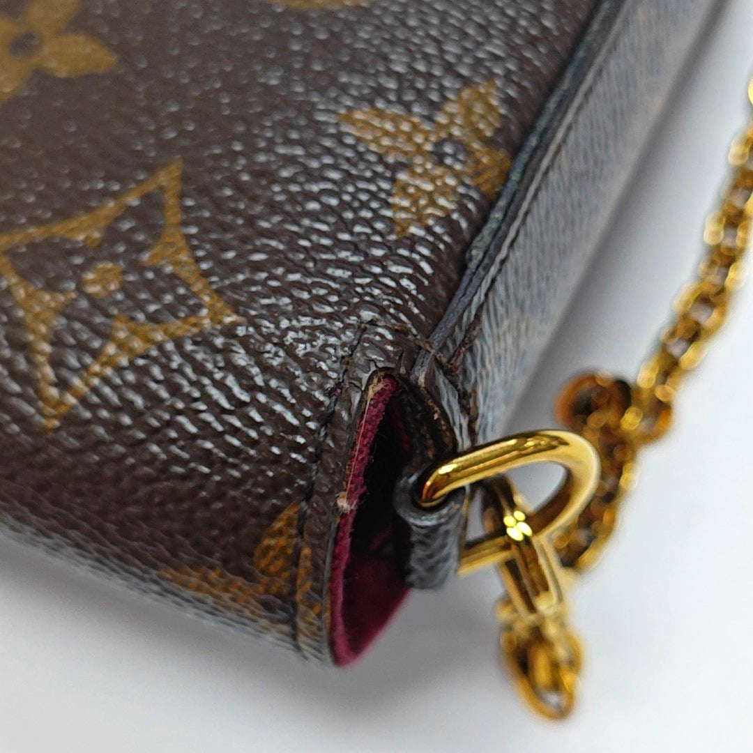 Authenticated pre-owned  FÉLICIE Monogram Coated Canvas Brown - Shoulder Bag at Looply