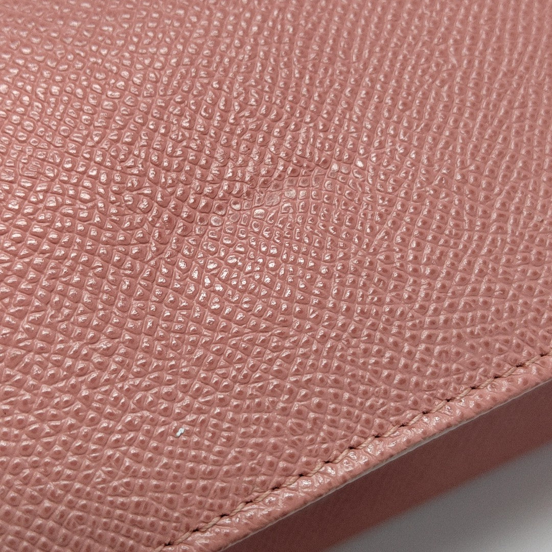 BVLGARI Calfskin Pink Wallet