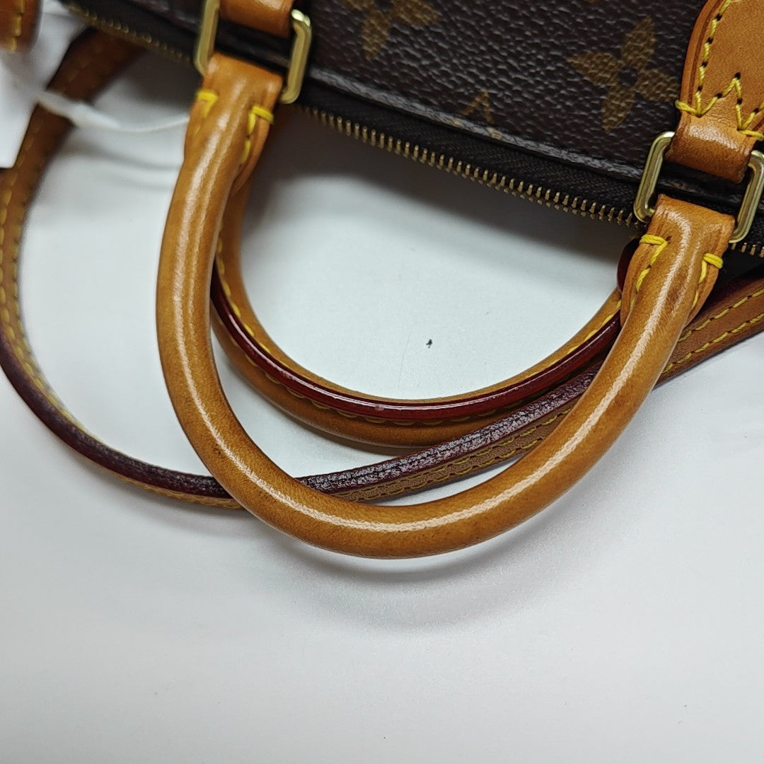 TURENNE Nano Monogram Coated Canvas Brown