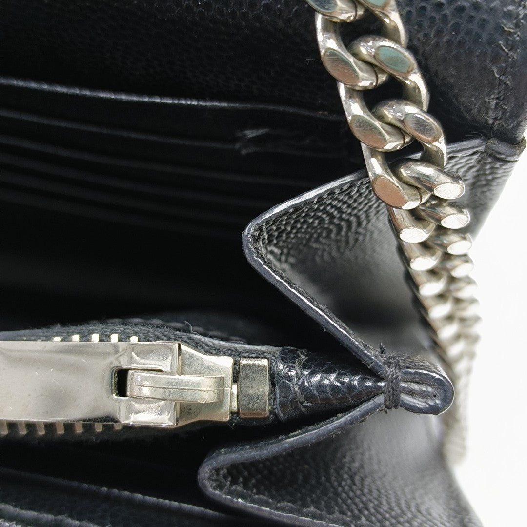 MONOGRAM Medium Chevron Calfskin Black