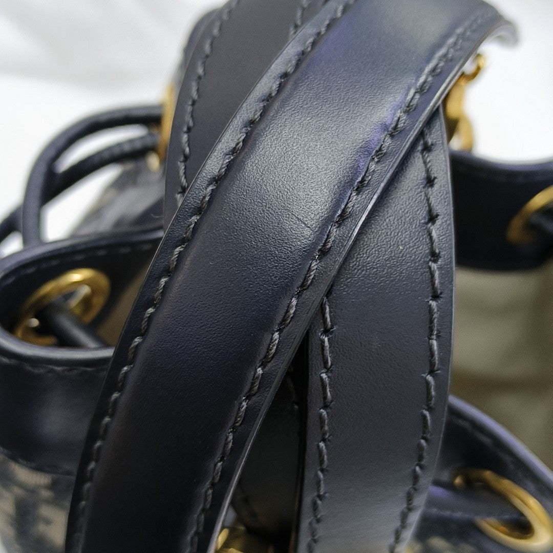 Oblique Canvas Backpack Small Blue