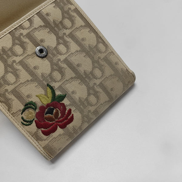 Oblique Canvas Wallet Beige