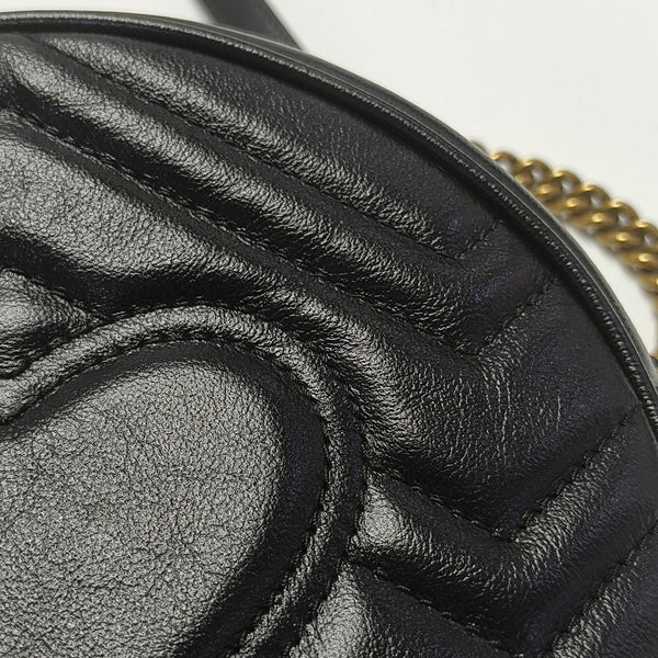GG Marmont Mini Quilted Calfskin Black