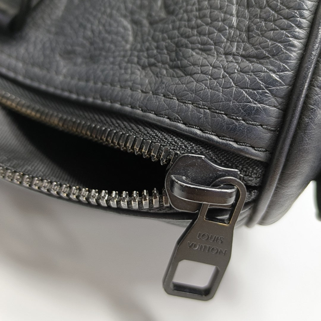 KEEPALL 35 Monogram Calfskin Black