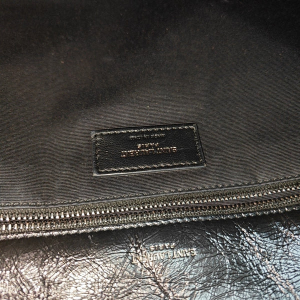 NIKI Medium Chevron Calfskin Black