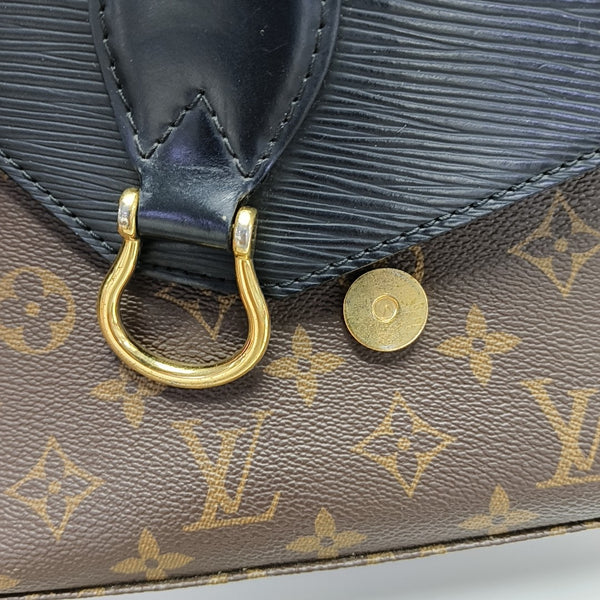 SAINT MICHEL Monogram Coated Canvas Black